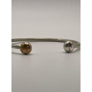Q-Ray Bracelet Unisex Silver Pre-Owned Magnetic Therapy Cuff